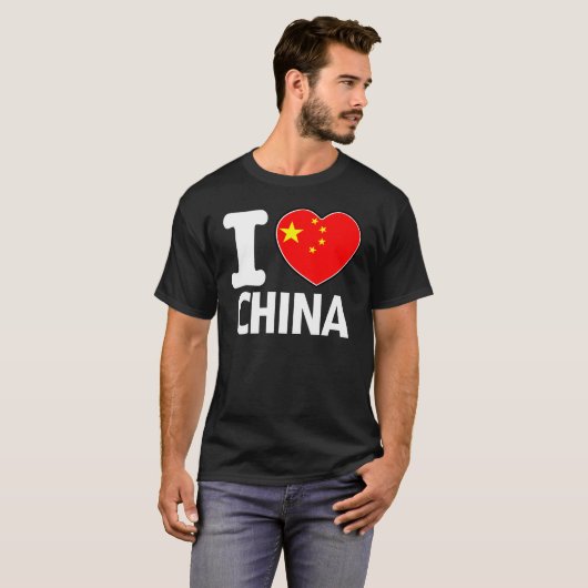 I Love china gift T-shirt (Voorkant volledig)