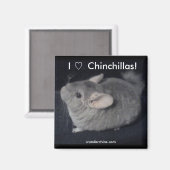 I Love Chinchillas Magneet (Voorkant / Achterkant)
