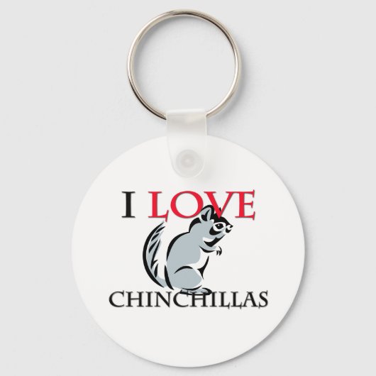 I Love Chinchillas Sleutelhanger (Voorkant)