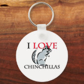 I Love Chinchillas Sleutelhanger (Voorkant)