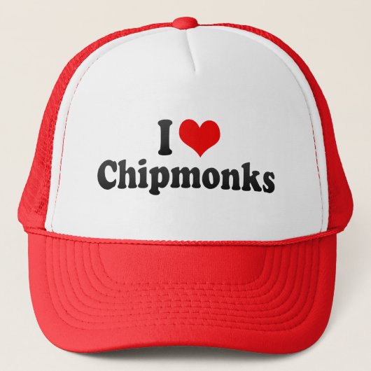 I Love Chipmonks Trucker Pet (Voorkant)