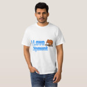 I Love Chipmunk Blue Text Brown Chipmunk T-shirt (Voorkant volledig)