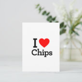 I Love Chips Briefkaart (Staand voorkant)