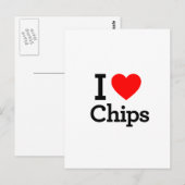 I Love Chips Briefkaart (Voorkant / Achterkant)