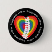 I Love Chiropractic Buttonnen Ronde Button 5,7 Cm (Voorkant)