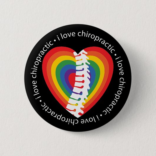 I Love Chiropractic Buttonnen Ronde Button 5,7 Cm (Voorkant)