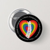 I Love Chiropractic Buttonnen Ronde Button 5,7 Cm (Voorkant /achterkant)