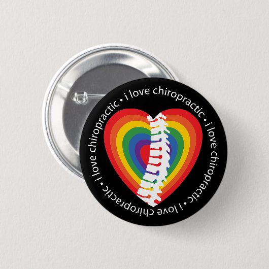 I Love Chiropractic Buttonnen Ronde Button 5,7 Cm (Voorkant /achterkant)