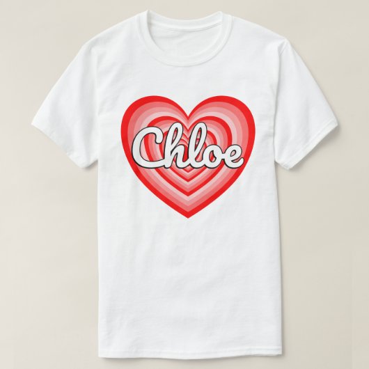 I Love Chloe Heart Chloe Name Funny Chloe Meme T-shirt (Design voorkant)