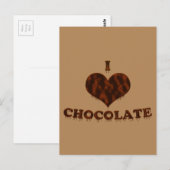 I Love Chocolate Briefkaart (Voorkant / Achterkant)