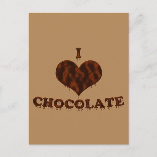I Love Chocolate Briefkaart (Voorkant)