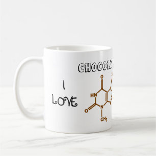I Love Chocolate & Caffeine Mok
