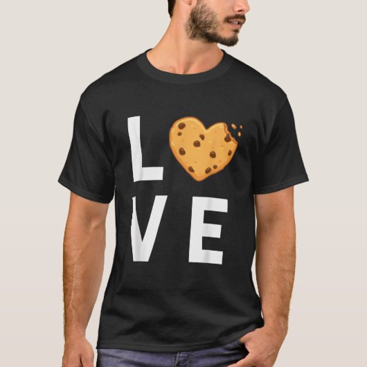 I Love Chocolate Chip Cookies T-shirt (Voorkant)