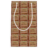 I Love Chocolate Klein Cadeauzakje (Voorkant)