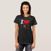 I Love Chocolate Lab Brown Labrador Retriever Love T-shirt (Voorkant volledig)
