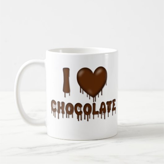 I Love Chocolate Melt & Drip Coffee Mok (Links)