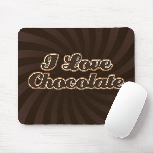 I Love Chocolate Mousepad Muismat (Met muis)