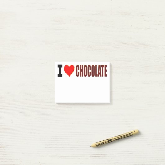 I Love Chocolate Post-it® Notes (Op bureau)