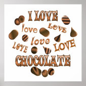 I Love Chocolate Poster (Voorkant)