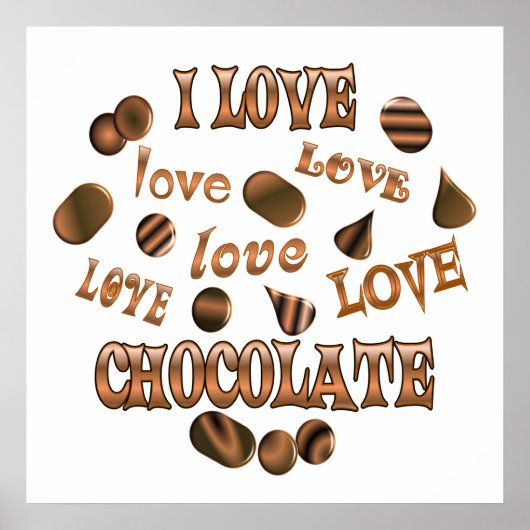 I Love Chocolate Poster (Voorkant)
