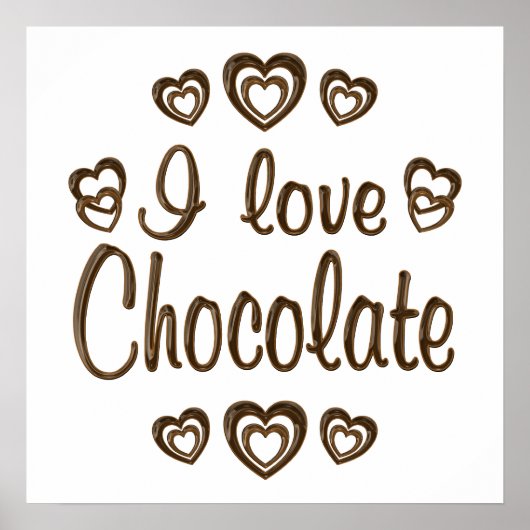 I Love Chocolate Poster (Voorkant)