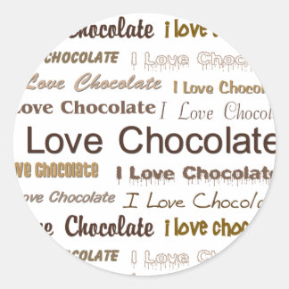 I Love Chocolate Ronde Sticker