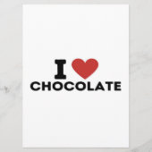 I Love Chocolate Simple — Cute Chocolate Lover Cft Menu (Voorkant)