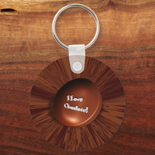 I Love Chocolate Sleutelhanger (Voorkant)