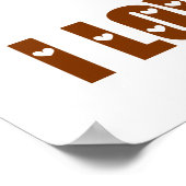 I Love Chocolate (Theobromine Chemical Molecule) Poster (Hoek)