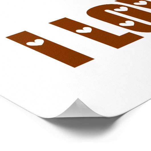 I Love Chocolate (Theobromine Chemical Molecule) Poster (Hoek)