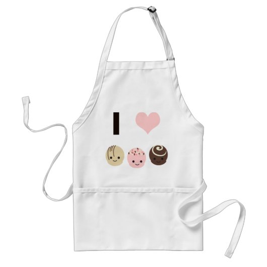 I Love Chocolate truffels Standaard Schort (Voorkant)