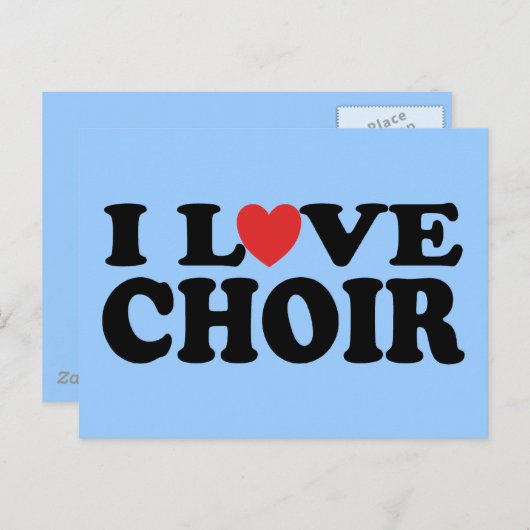 I Love Choir Briefkaart (Voorkant / Achterkant)