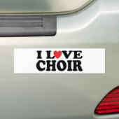 I Love Choir Bumpersticker (Op auto)