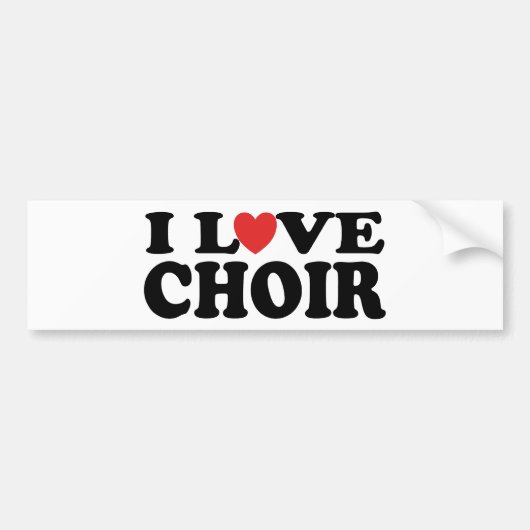 I Love Choir Bumpersticker (Voorkant)