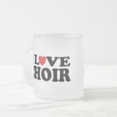 I Love Choir Matglas Koffiemok (Voorkant links)