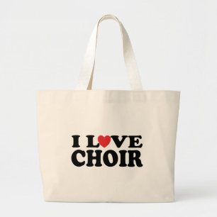 I Love Choir Music Canvas tas Gift