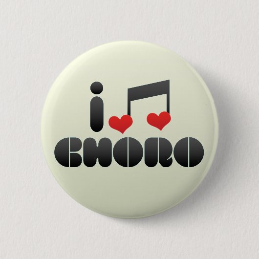 I Love Choro Ronde Button 5,7 Cm (Voorkant)