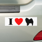 I Love Chow Chows Bumpersticker (Op auto)