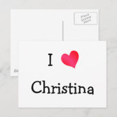 I Love Christina Briefkaart (Voorkant / Achterkant)