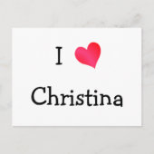 I Love Christina Briefkaart (Voorkant)
