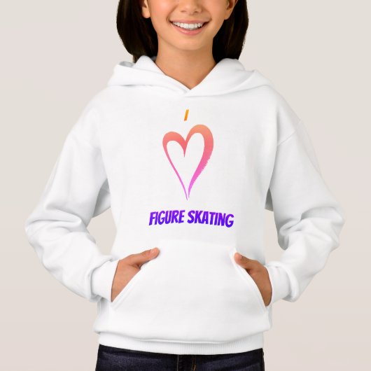I Love Cijfers Skating - Kinder Pullover Hoodie (Voorkant)