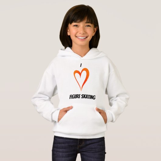 I Love Cijfers Skating - Kinder Pullover Hoodie (Voorkant volledig)