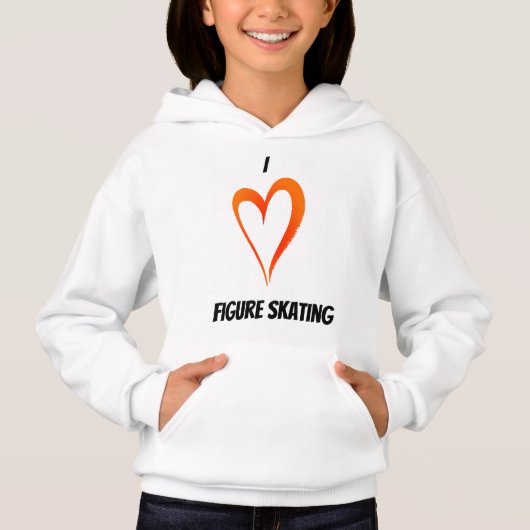 I Love Cijfers Skating - Kinder Pullover Hoodie (Voorkant)