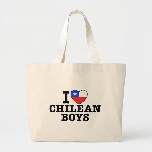 I Love Cilean Boys Grote Tote Bag (Voorkant)