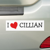 I Love Cillian Bumpersticker (Op auto)