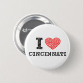 I-Love-Cincinnati Ronde Button 5,7 Cm (Voorkant /achterkant)