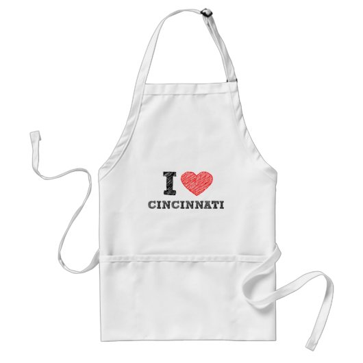 I-Love-Cincinnati Standaard Schort (Voorkant)