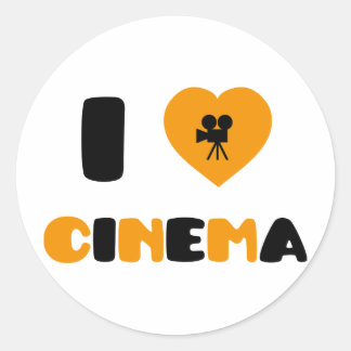 I Love Cinema Ronde Sticker