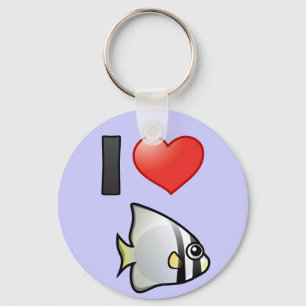 I Love Circular Batfish Sleutelhanger