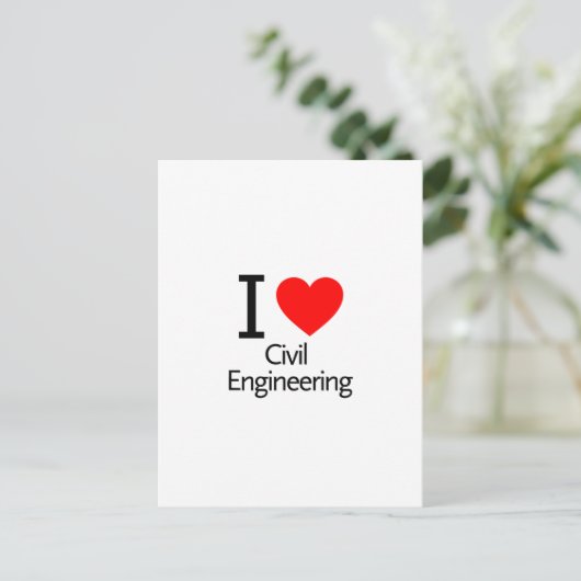 I Love Civil Engineering Briefkaart (Staand voorkant)